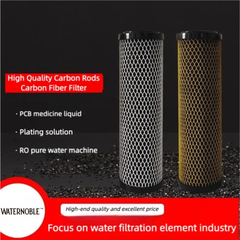 Cartouche de filtre en fibre de carbone haute efficacité Waternoble de 10 pouces x 2,5 pouces pour u