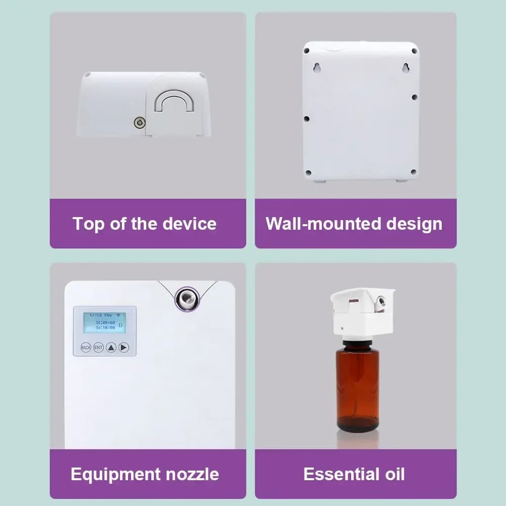 Diffuseur d'arôme sans eau 300ml, contrôle WIFI, diffuseur d'huile essentielle, fonction minuterie, 