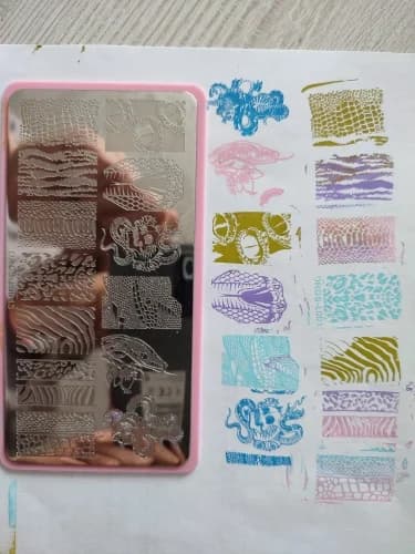Plaques d'estampage pour ongles, motif d'écorce d'arbre, feuilles, Image de bain à remous, pochoir e