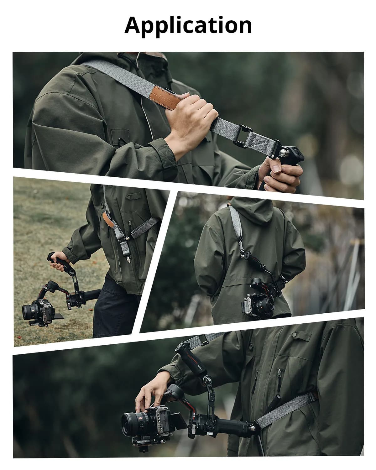 SmallRig – sangle d'épaule réductrice de poids RS3 RS2, Compatible avec une poignée pour ceinture à 