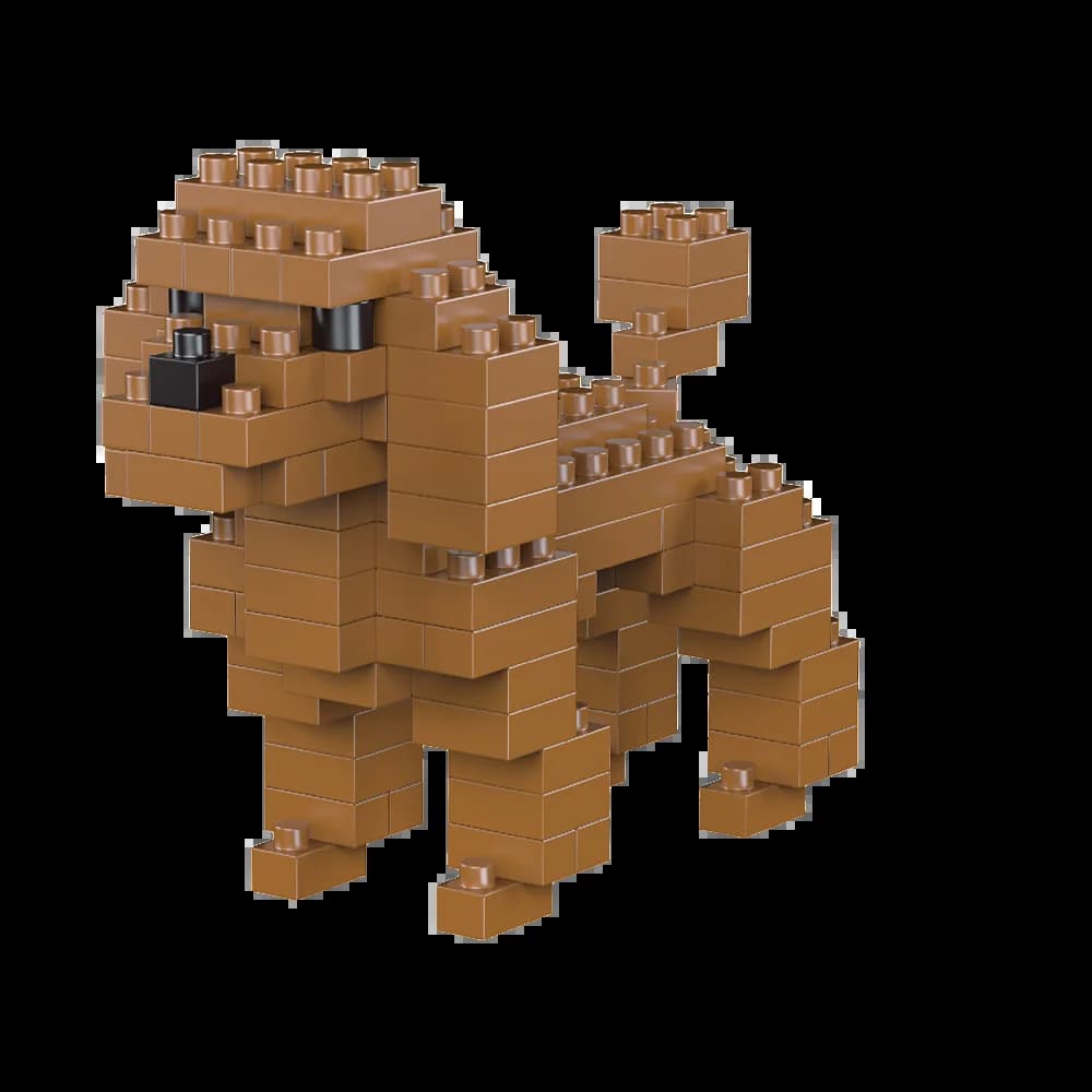 Mini blocs de construction pour chien teckel, jouet pour adultes et enfants: design détaillé et réal