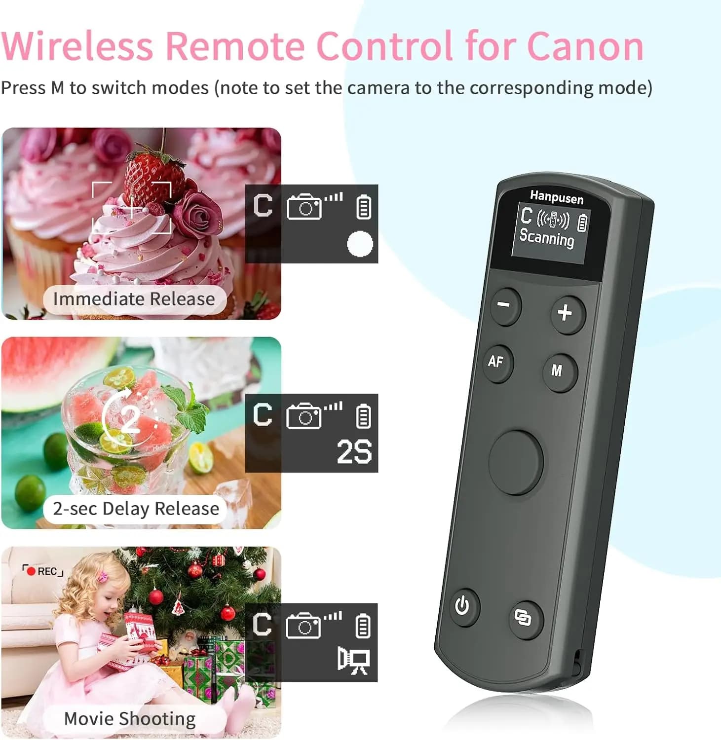 Libération d'obturation de caméra télécommandée sans fil BR-E1, pour Canon EOS R1 R3 R5 R5II R5C R6 
