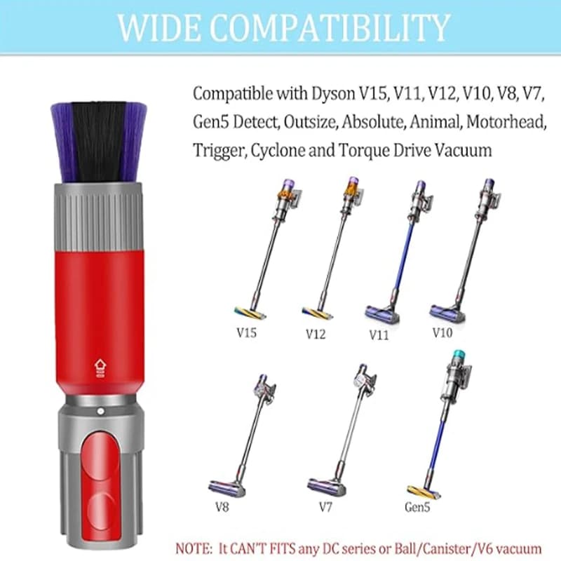 Tuyau de brosse à dépoussiérer sans trace et sans rayures, pour aspirateur sans fil Dyson V7 V8 V10 