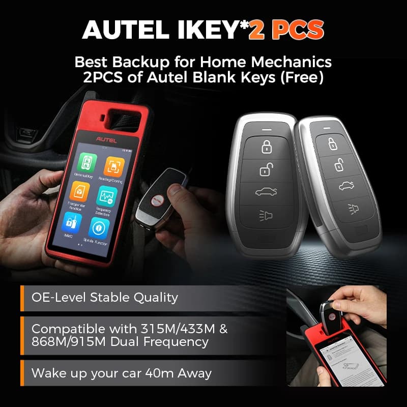 Promo Code: AEFR100  Autel-Programmateur de clé MaxiIM KM100, outil d'immobilisation, puce d'apprent