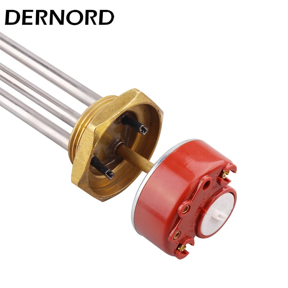 DERNORD 48v 96v avec Thermostat élément chauffant tubulaire DC SUS304 250W/450W/1000W/1500W DN32 cha