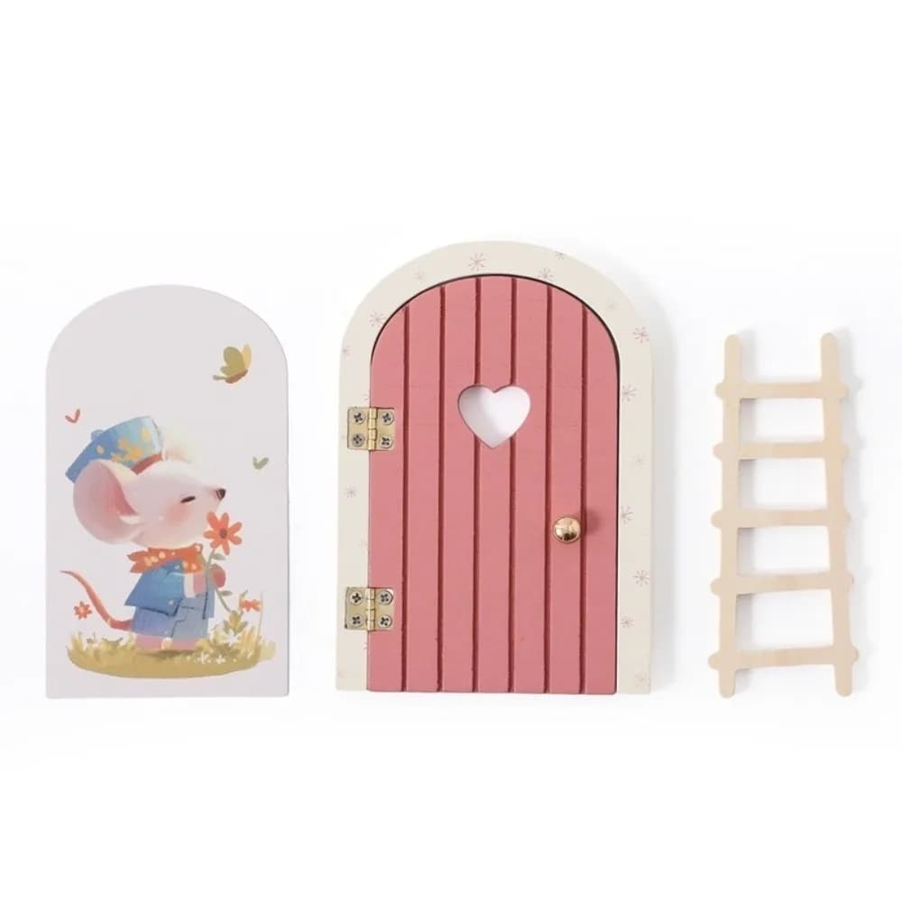 Décorations de maison de poupée qui brillent dans le noir, mini porte créative de fée ou d'elfe, tro