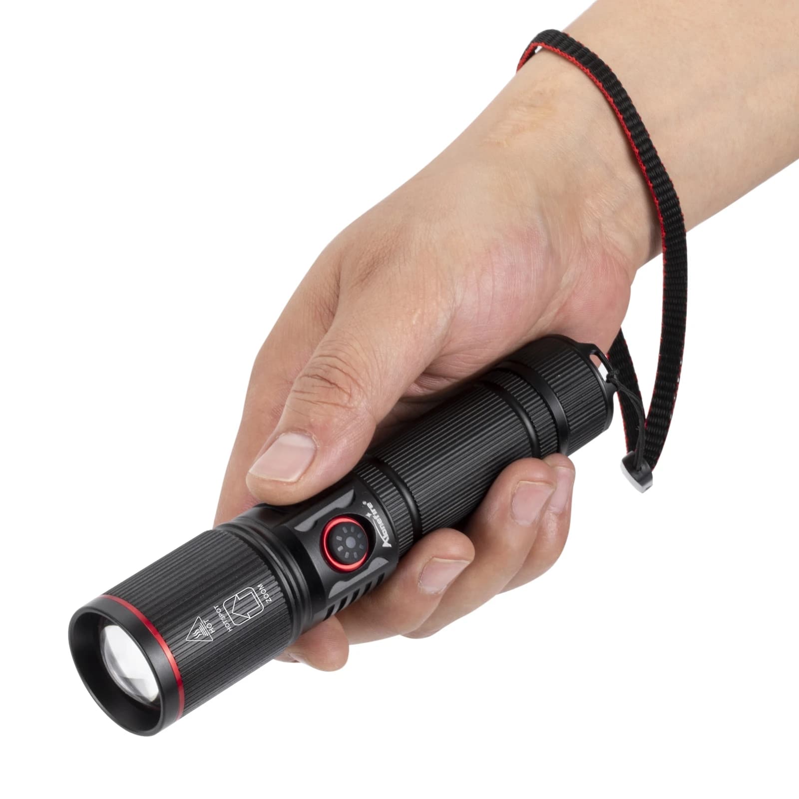 Zoomable 4 couleurs lumière blanc/rouge/vert/bleu lampe de poche LED USB charge pêche Camping chasse