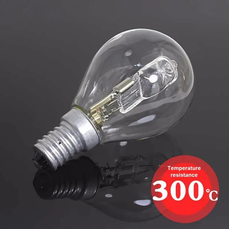 Ampoule halogène P45 42W E14 220V, résistante aux hautes températures, lumière de four à 300 degrés,