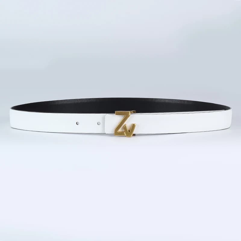 Ceinture de marque en cuir réversible de luxe, largeur 25mm, Design pour femmes et filles, ceinture 