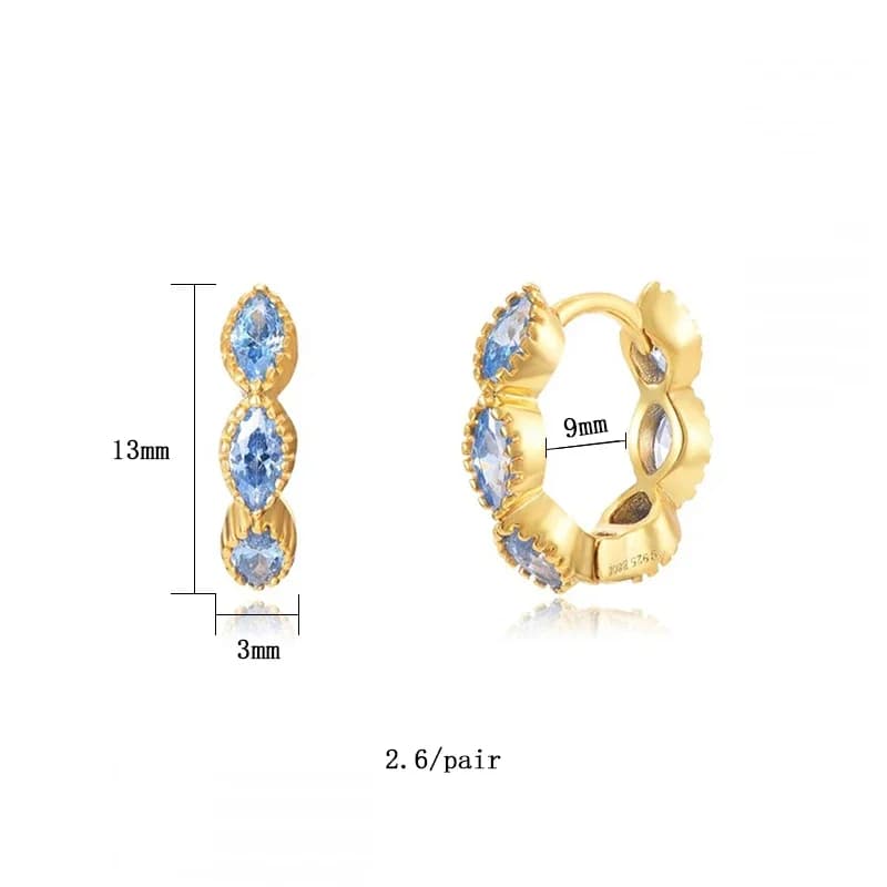 CRMYA – boucles d'oreilles créoles à Clip couleur or pour femmes, Piercing en émail Zircon CZ, ensem