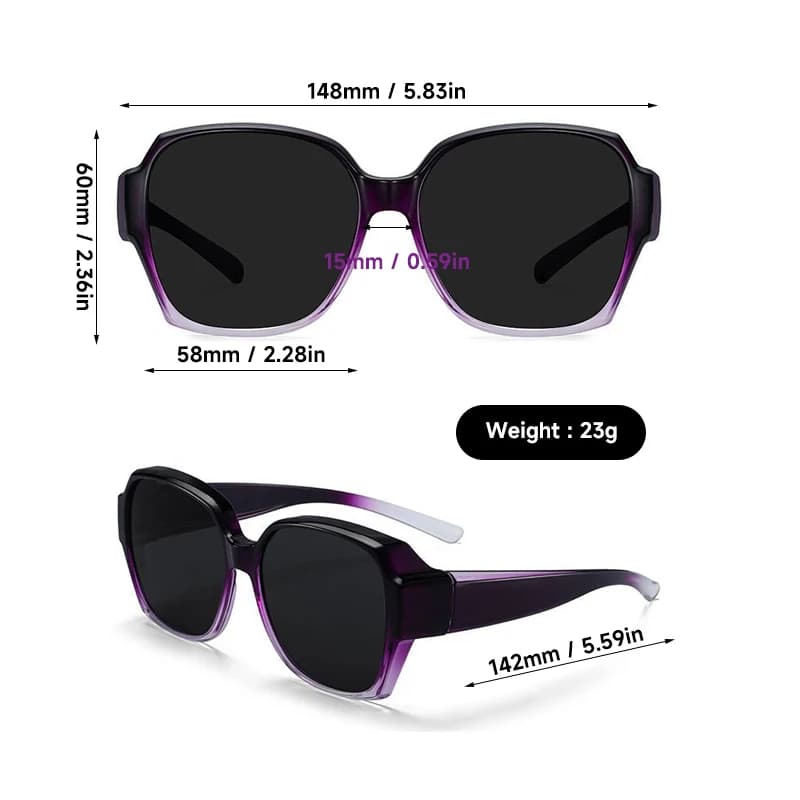 Lunettes de soleil polarisées pour femmes et hommes, 1 pièce, utilisées à l'extérieur des lunettes d