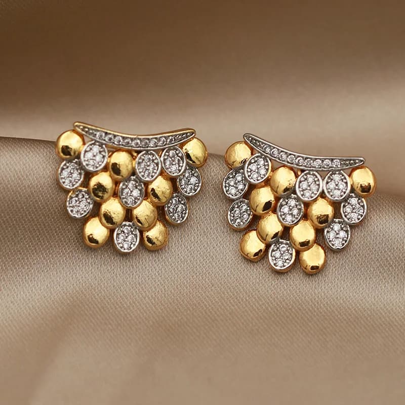 Boucles d'oreilles en perles de cristal pour femmes, nouveau Design de vue, marque de mode, bijoux e