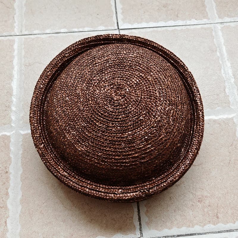 Béret plat d'été en paille pour femmes, chapeau de soleil, cercle Concave, chapeau de plage, fête De