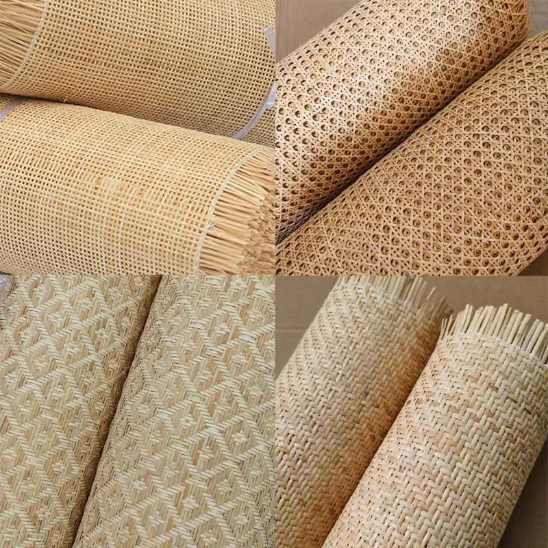 Rouleau de sangle en rotin indonésien naturel, 4 types, matériel de canne à la mode, zone de décorat