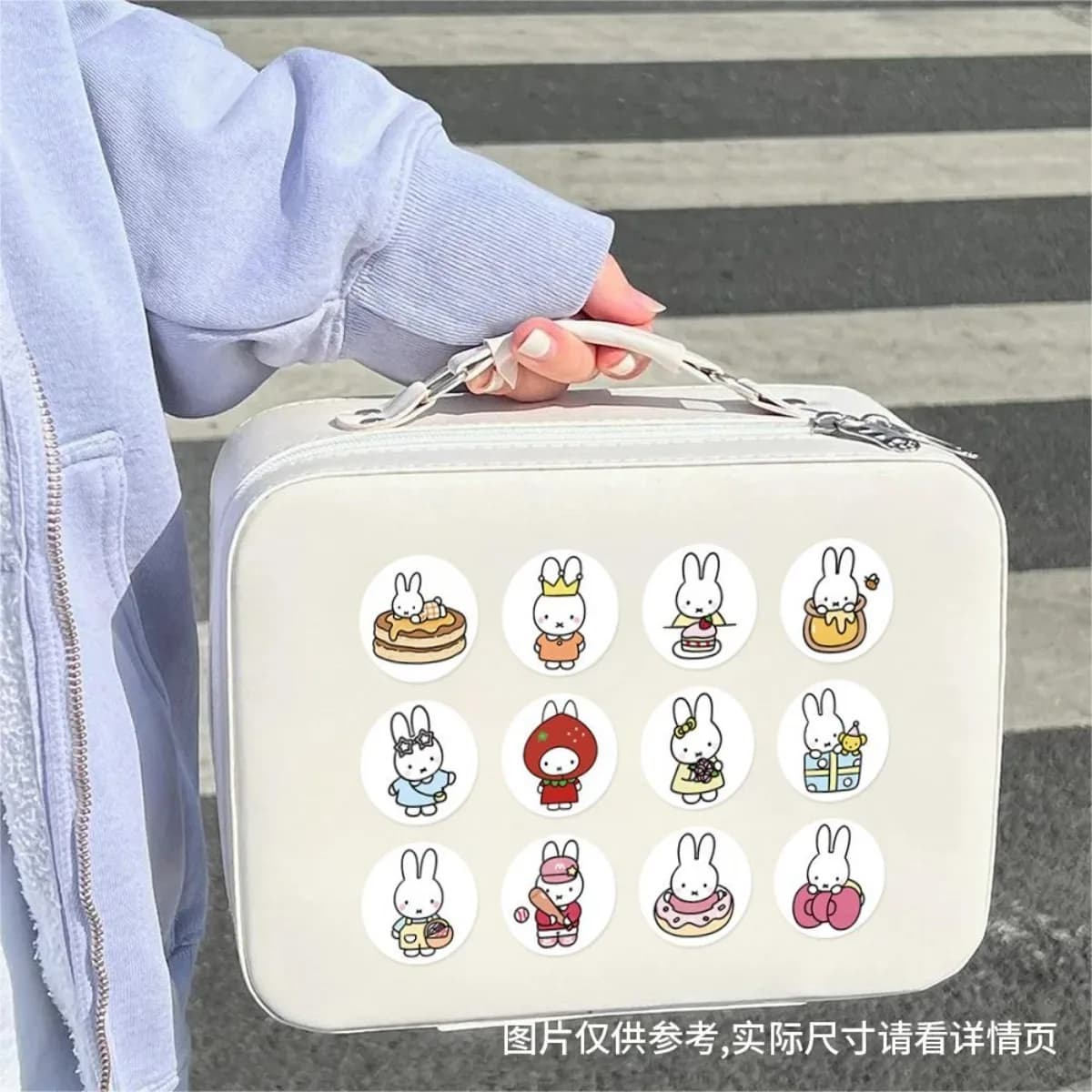 Autocollant lapin Miffy Kawaii, 500 pièces, autocollant de sceau, rouleau de lapin de dessin animé, 