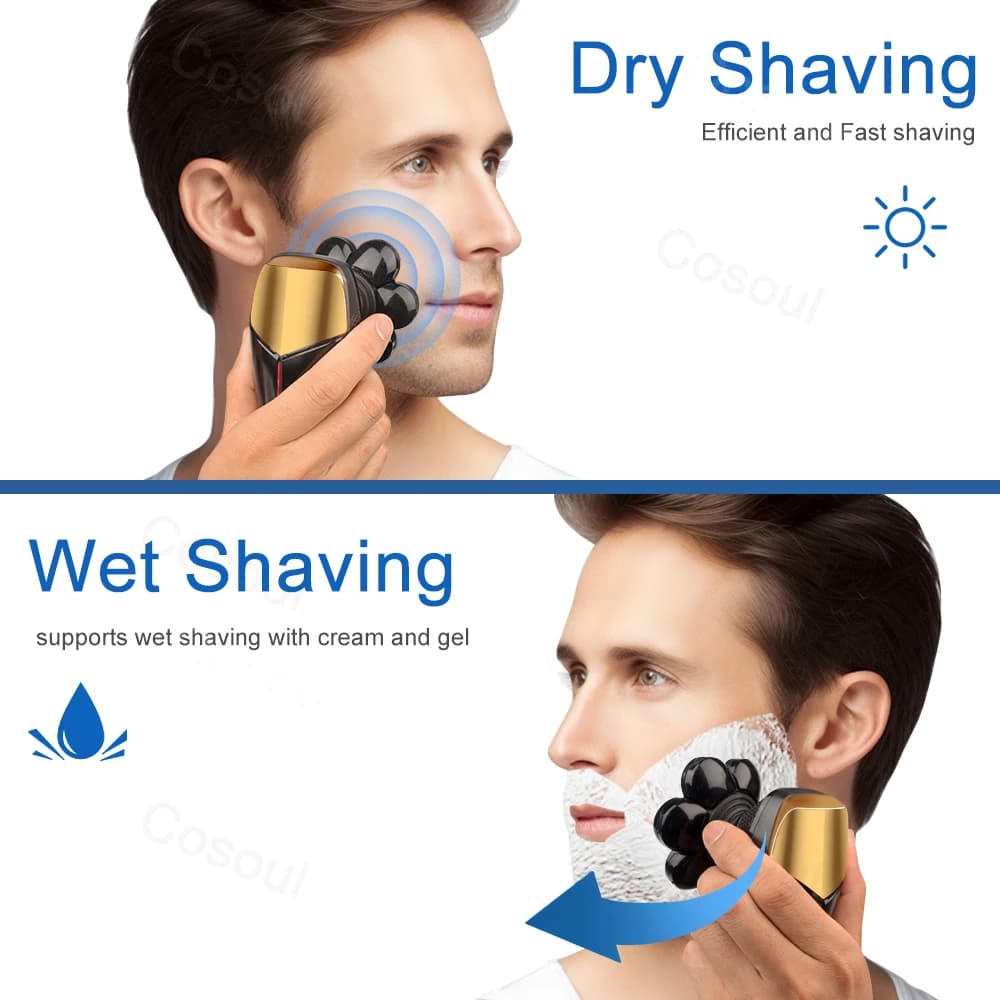 Rasoir pour hommes rasoir électrique puissant tête chauve rasoir barbe machine à raser pour hommes r