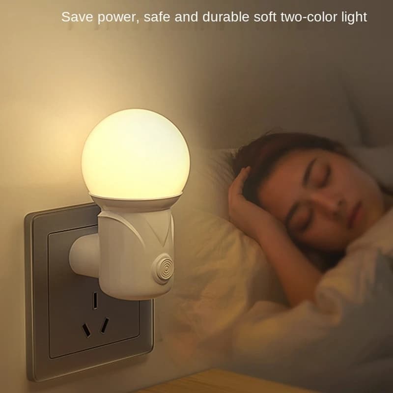 LED veilleuses prise ue/US 2 couleurs variateur lampe Protection des yeux bébé soins infirmiers somm