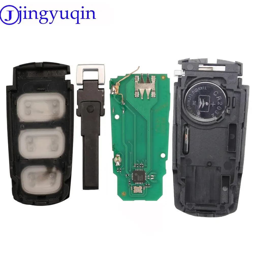 Jingyuqin 3 boutons rabattable porte-clés à distance de voiture intelligente avec puce ID48 3C 09597