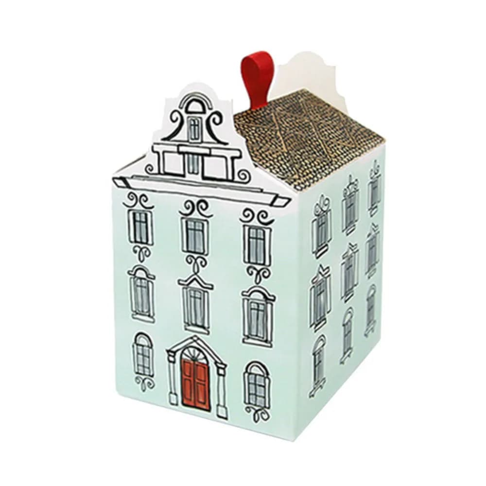 Lot de 10 boîtes à bonbons en forme de maison, petites boîtes cadeaux, boîtes à biscuits, emballages