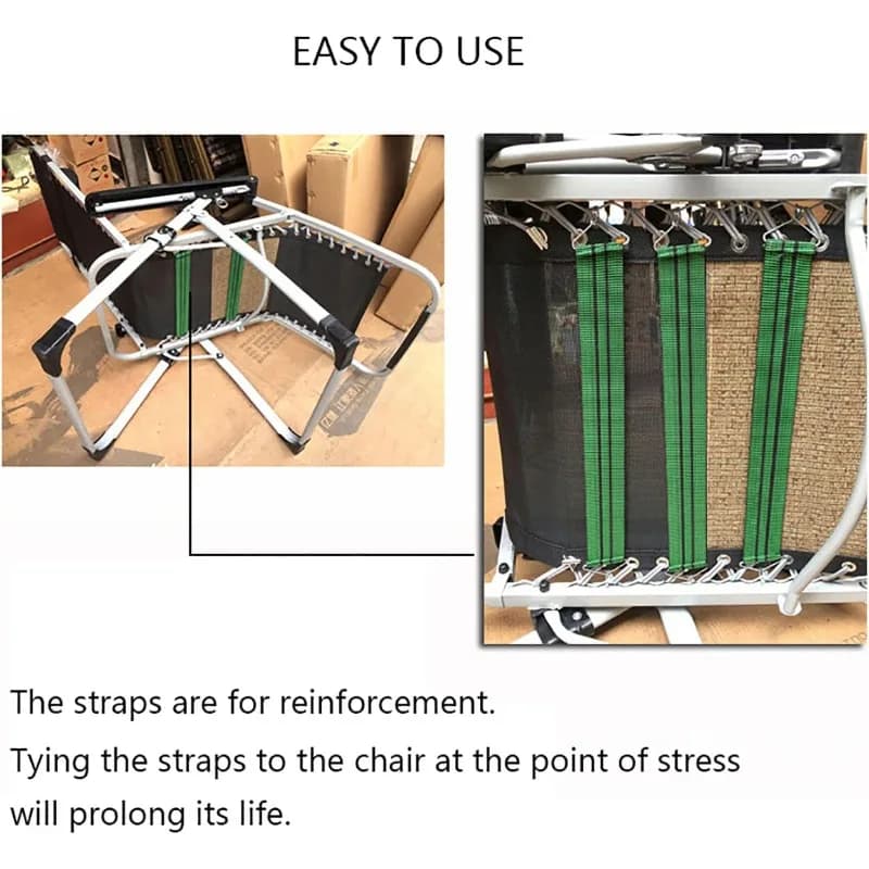 Le plus récent KangHing 6 pièces de remplacement pour chaise longue, corde élastique universelle, co