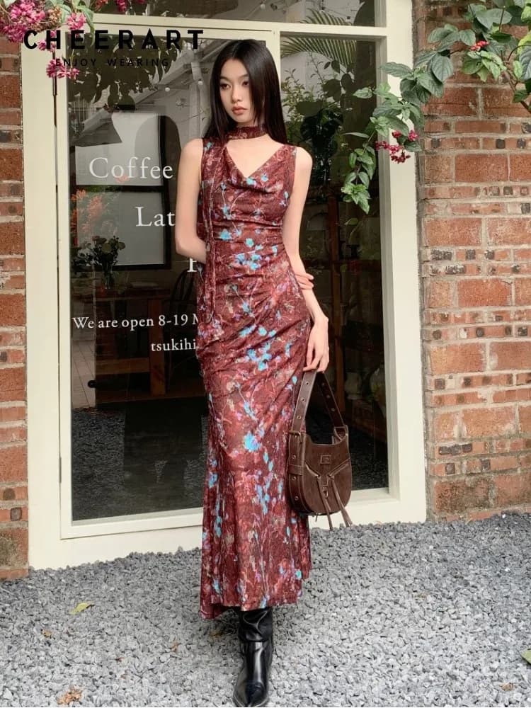 Contest ERART-Robe mi-longue à capuches florales pour femmes, robe trapèze avec batterie, nouvelle c