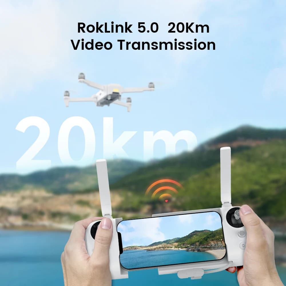 Drone FIMI X8 Tele Max, portée 20 km, caméra téléobjectif grand angle, zoom hybride 30x, 4K 60 ips, 