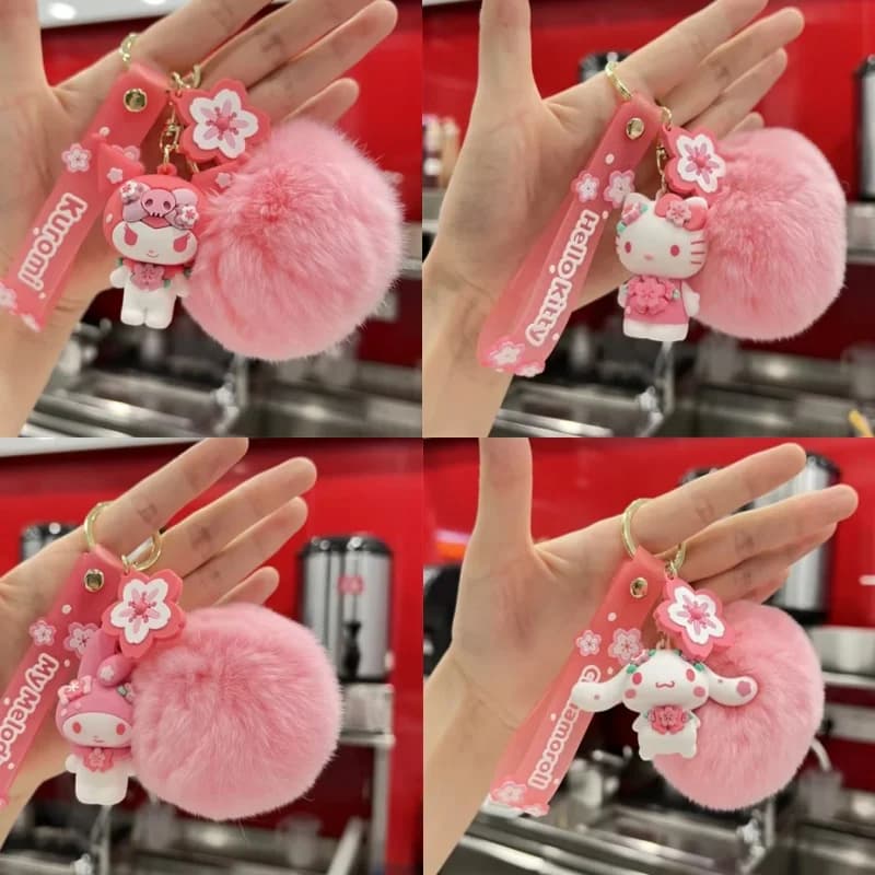Sanrio Hello Kitty sac pendentif porte-clés dessin animé Kuromi cannelle mélodie peluche poupée sac 
