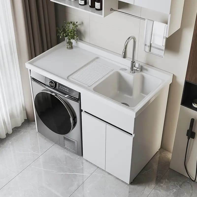 Machine à laver armoire intégrée combinaison ange blanc maintenant faire évier bassin tambour armoir