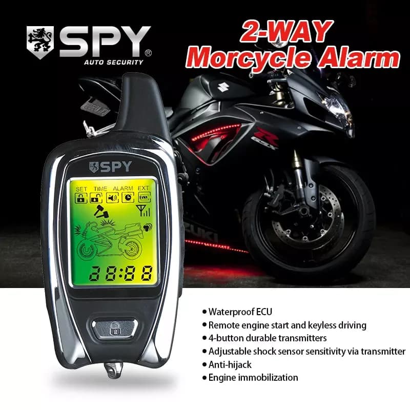 Éventuelles Y-Système d'alarme de sécurité bidirectionnel pour moto, moteur de démarrage à distance 