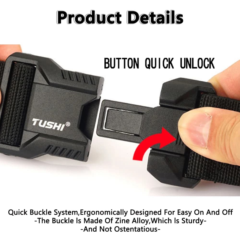 TUSHI – ceintures élastiques à boucle enfichable en alliage d'aluminium pour hommes, ceinture tactiq