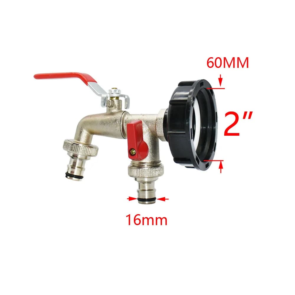 Adaptateur de robinet de réservoir IBC Durable, filetage grossier S60 * 6 vers connecteur d'eau 1/2 