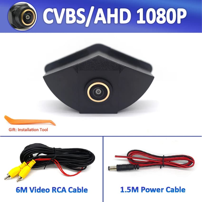 170 ° Caméra de vision avant pour voiture CCD AHD 1080P avec logo pour Mercedes Benz Vito Viano W205
