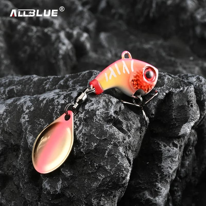 ALLBLUE CYCLONE Tail Spinner Metal Vib Shad Casting Shore Jig Vibration Jigging Blade Spoon Fishing 