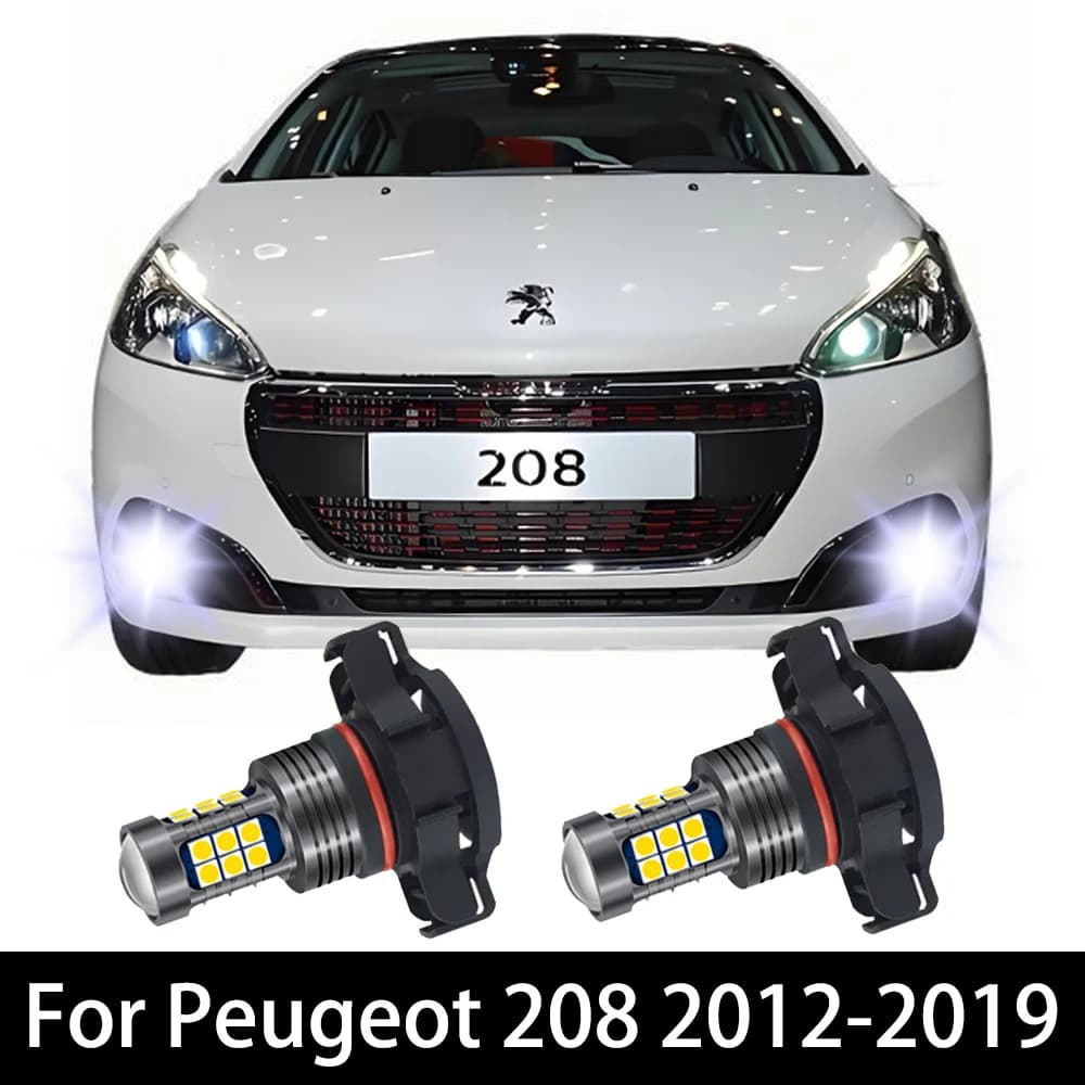 Ampoule LED antibrouillard avant de voiture, 2 pièces, 2504 PSX24W 12276, accessoires pour Peugeot 2