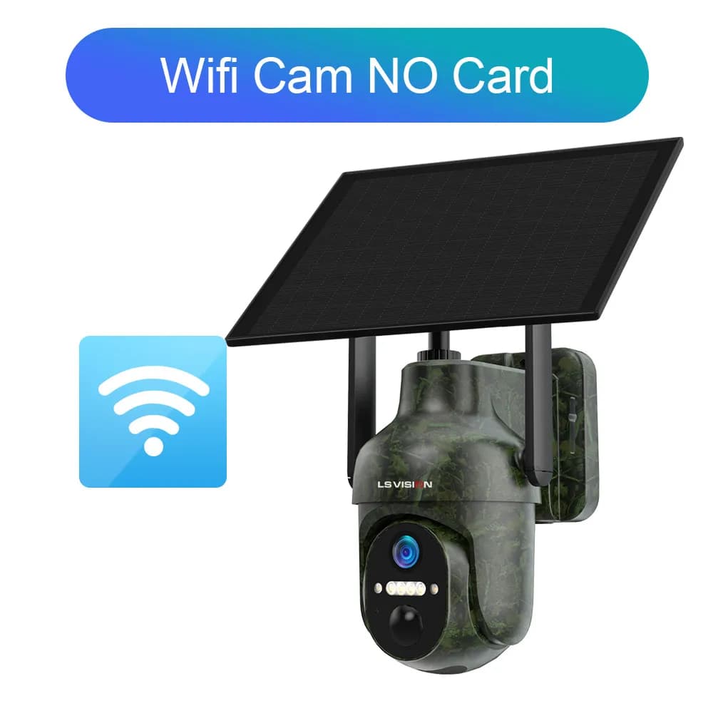 LS VISION 4G caméra de sécurité solaire extérieure 4MP WiFi détection humaine/animal IP66 caméra de 