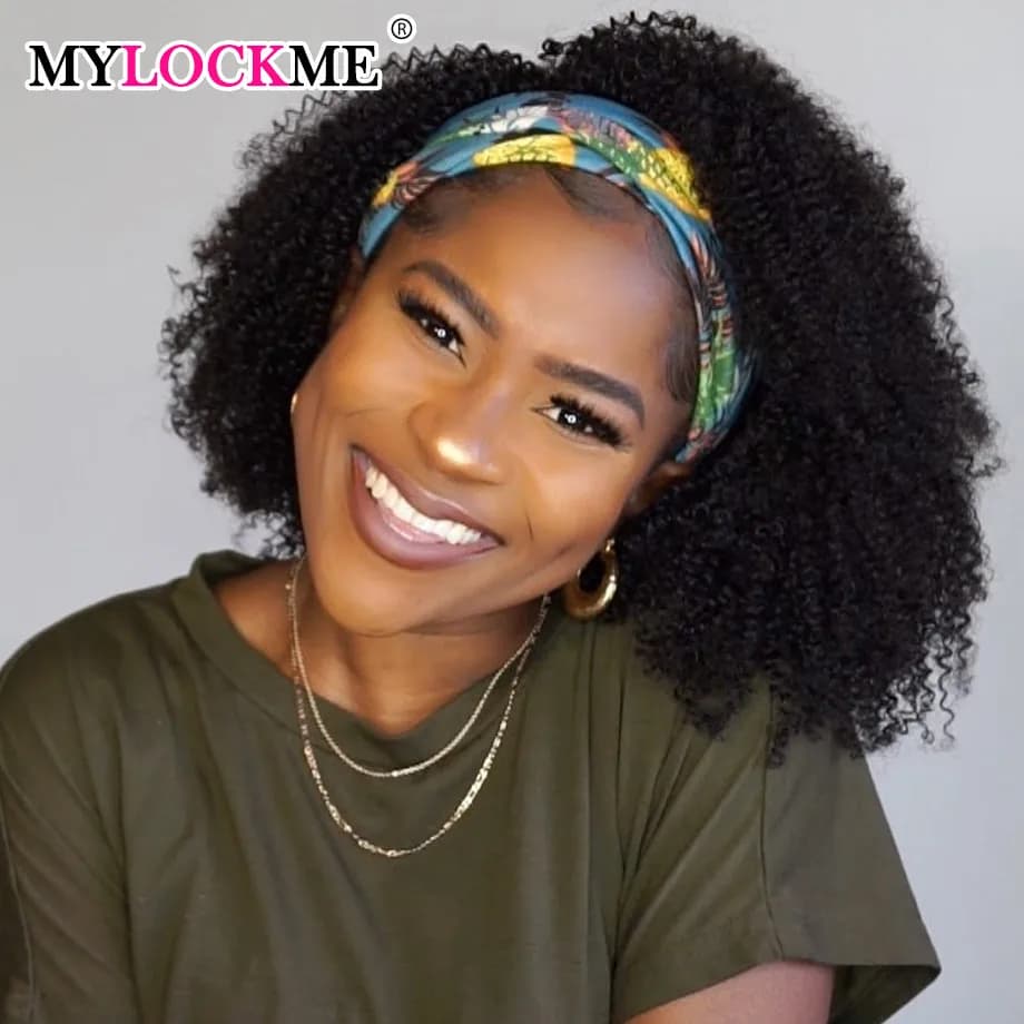 MYLOCKcloser-Perruque afro brésilienne crépue bouclée pour femme, 200% cheveux de haute densité, che