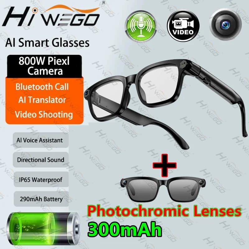 Nouvelles lunettes intelligentes Sony 2026 avec caméra 800W pixels, enregistrement vidéo, reconnaiss