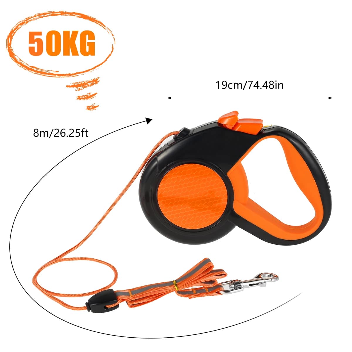 Laisse Rétractable pour Petit et Grand Chien, Collier à Roulette, Accessoires Réglables et Durables,