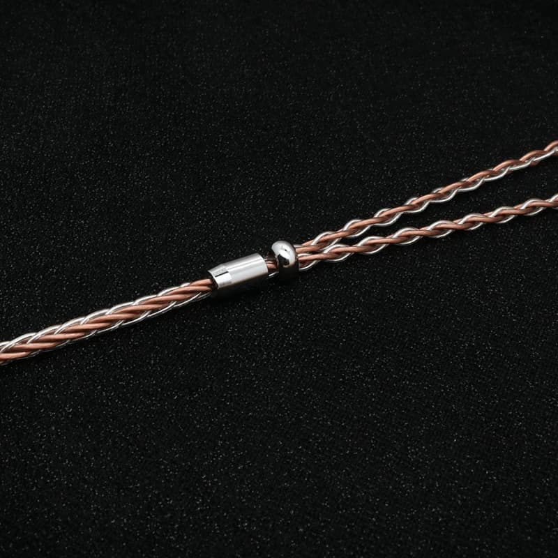 XINHS H18 8 noyaux argent pur et cuivre monocristallin tresse mixte câble de mise à niveau pour casq