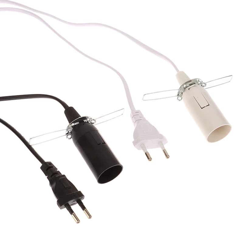 Base de lampe à douille E14 avec fil de commutation, support de suspension d'ampoule LED, suspension