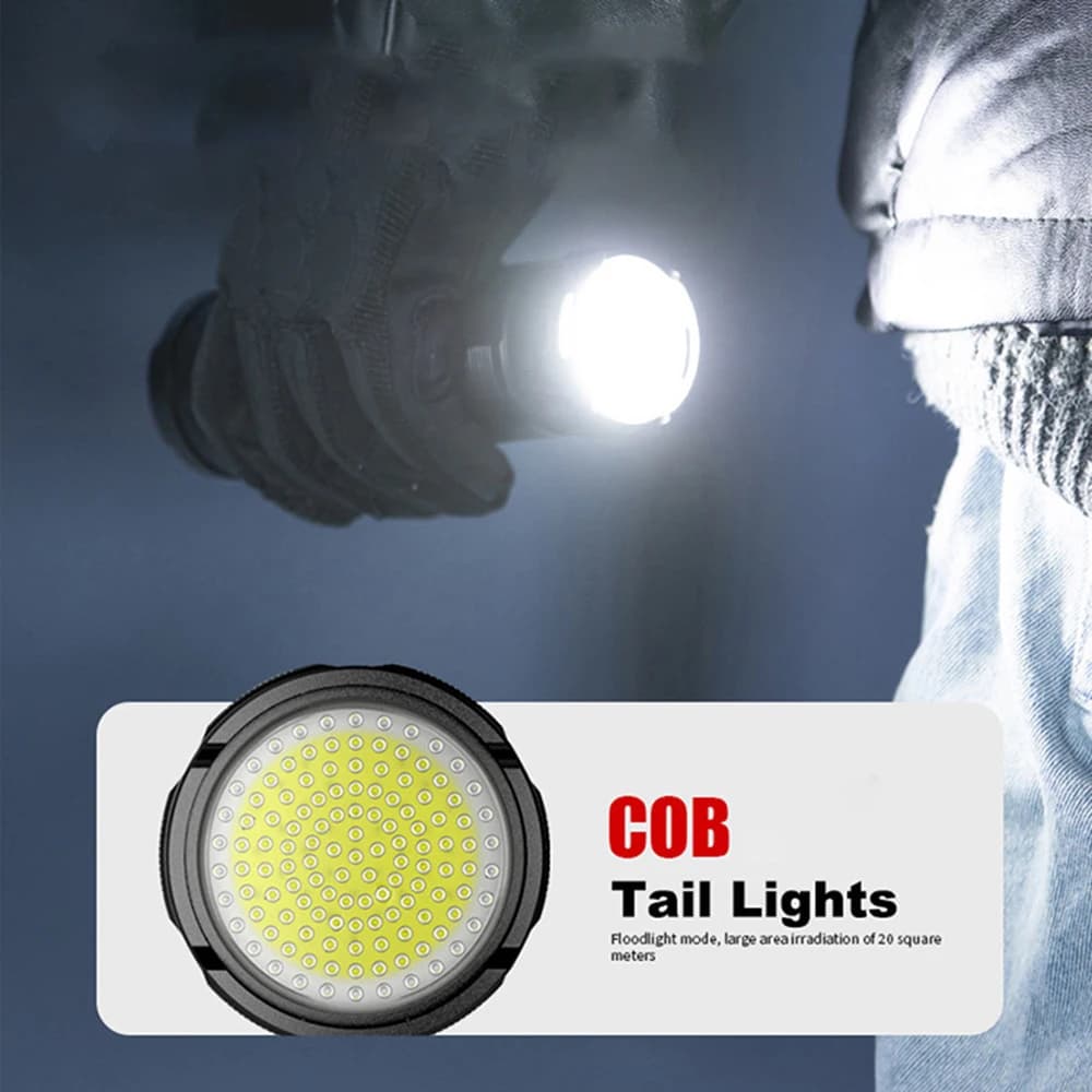 Lampes de poche tactiques Led les plus puissantes, 10000lm, 800W, batterie intégrée de 15000mah, lam