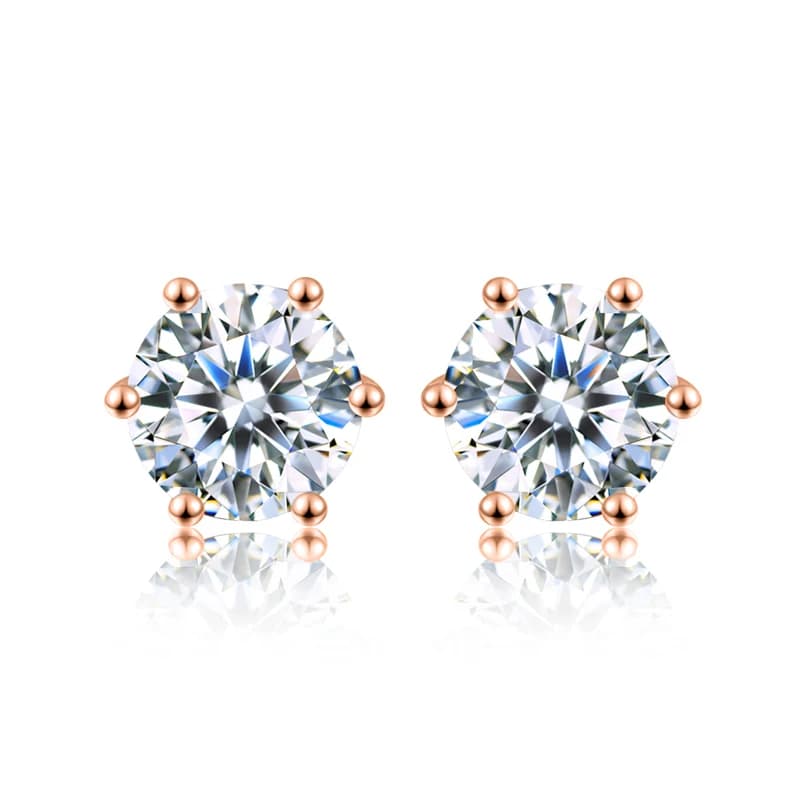 DW 0.1ct-2ct D couleur certifié Moissanite boucles d'oreilles laboratoire créé diamant 925 en argent