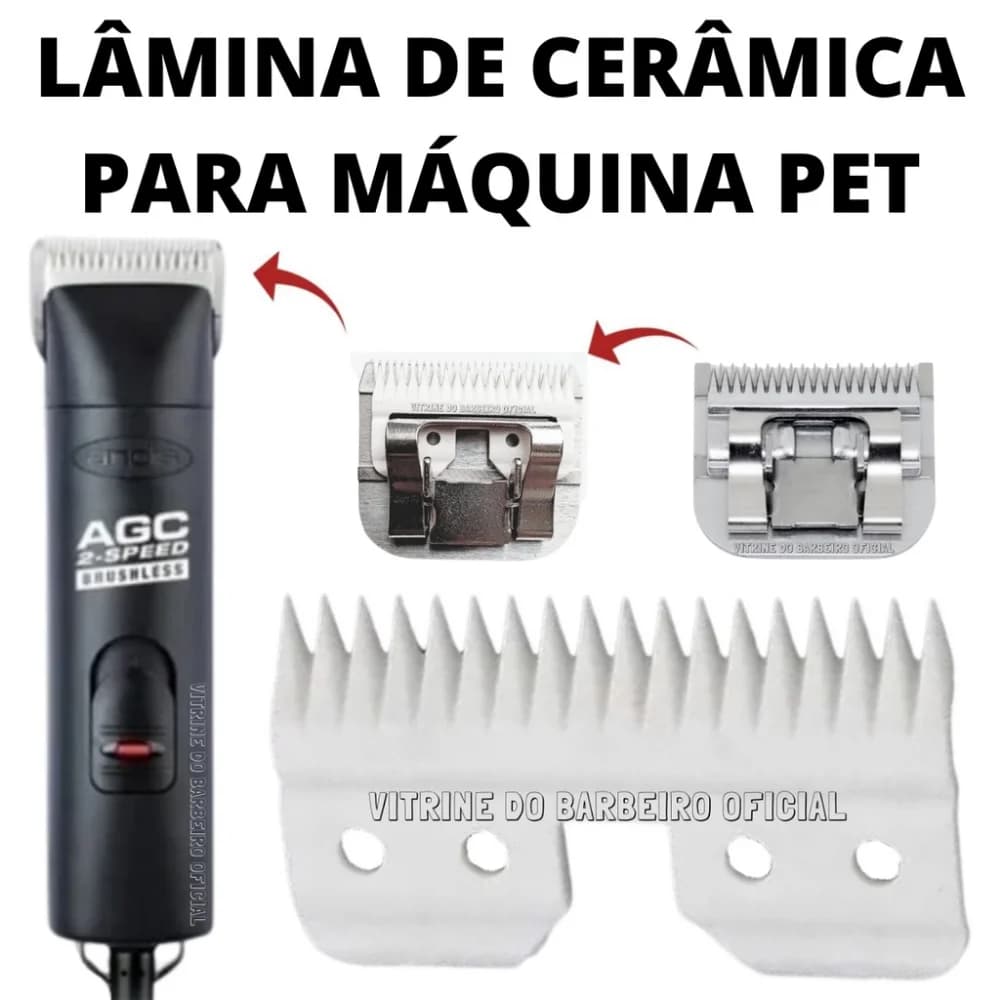Tondeuse pour animaux de compagnie à 18 dents, lame mobile en céramique, lame de toilettage pour chi