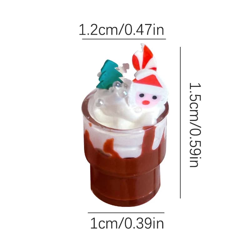 Maison de poupée Miniature, modèle de boisson au chocolat de noël pour maison de poupée, accessoires