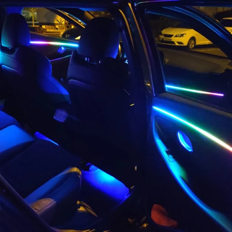 Lumière ambiante LED pour voiture, déconnexion universelle, 64 RVB, document intérieur de voiture, g