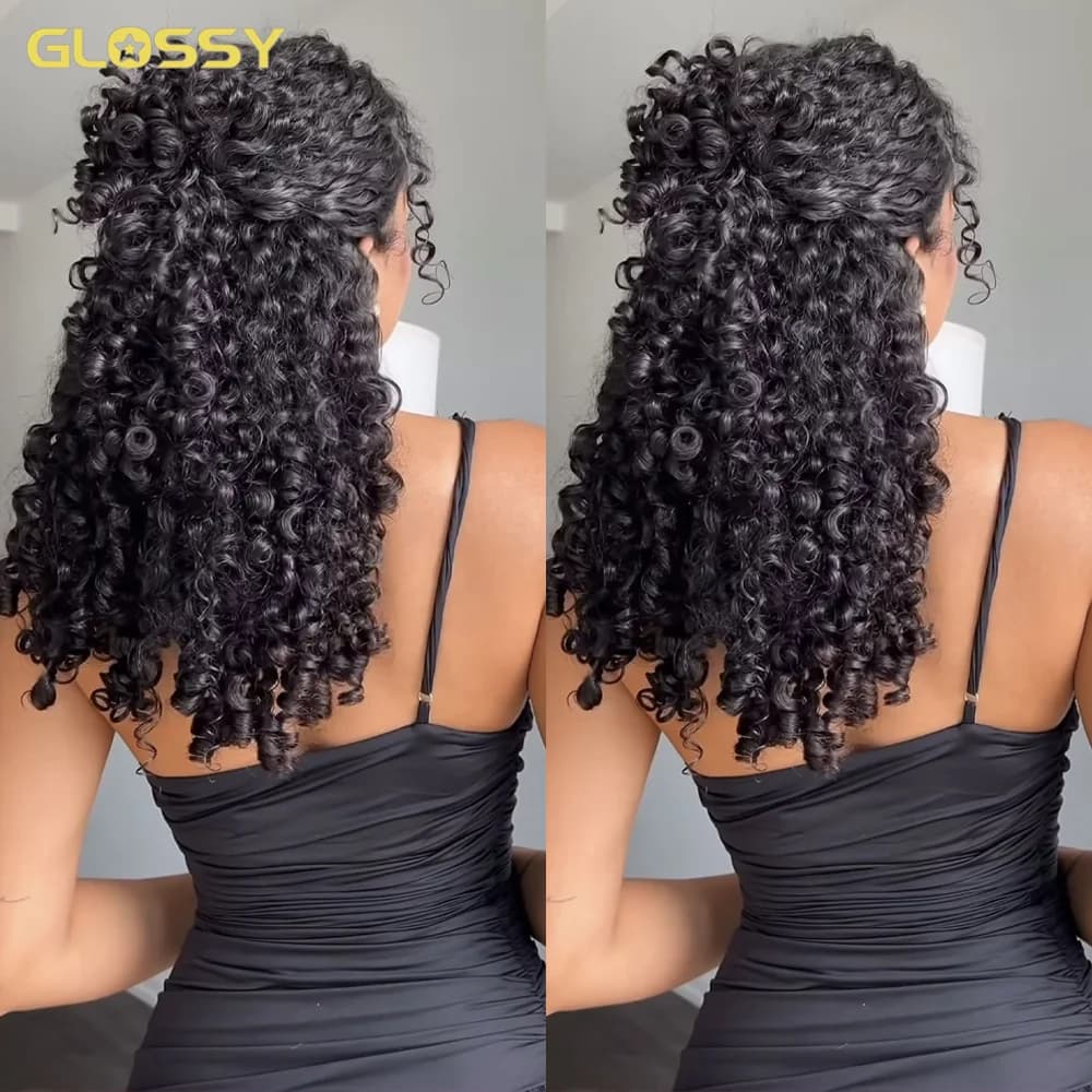 Perruques en cheveux humains bouclés birmans à 300 % de densité pour femmes, perruque brésilienne sa