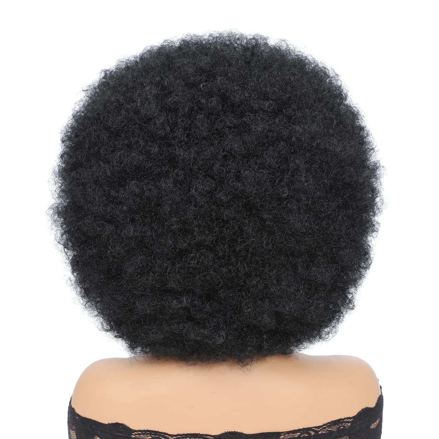 Perruques Afro pour femmes noires 14 pouces années 70 Afro crépus bouclés rebondissant moelleux bouf