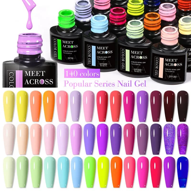 Verhéritage à Ongles en Gel UV LED de 7ml, 140 Couleurs, Semi-Continu, Nail Art, Manucure, Soak Off,