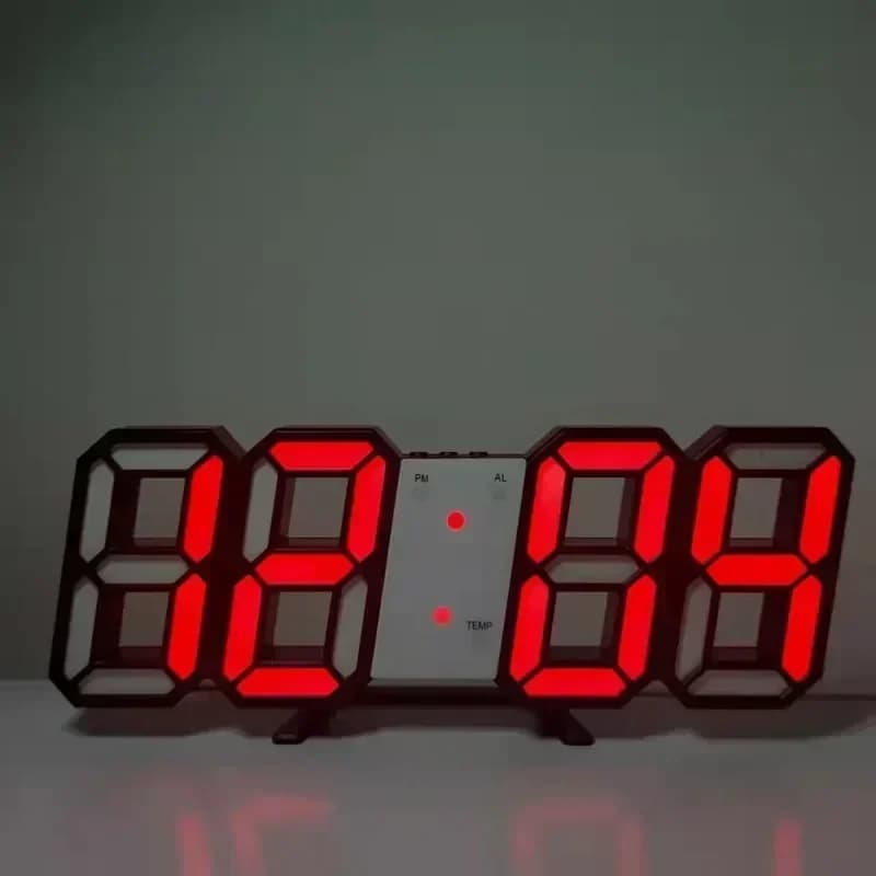 Décoration numérique pour chambre à coucher, montres de bureau, horloge murale Led, alarme de salon,