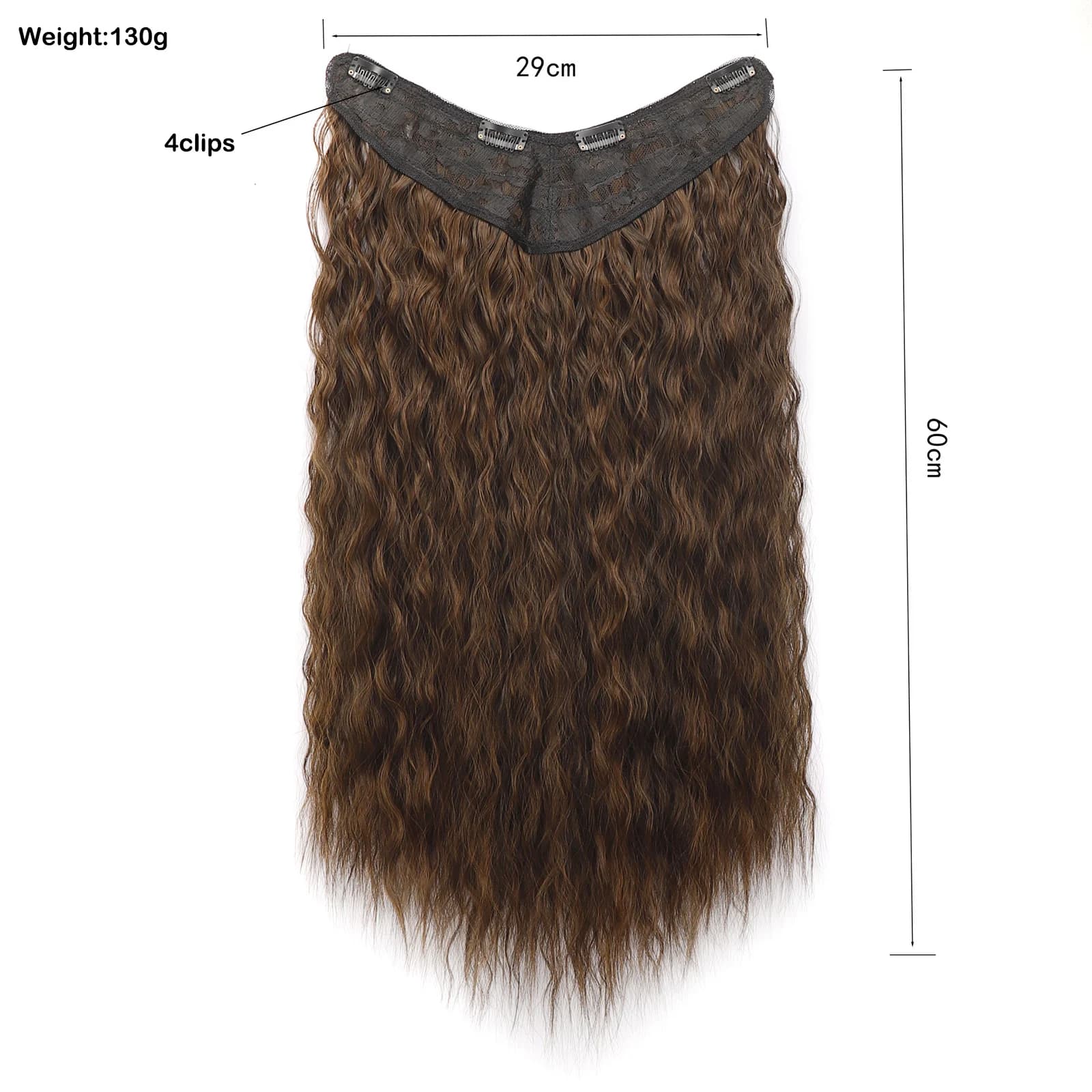 Jeedou-Extension Capillaire Synthétique Ondulée, Cheveux Longs Deep Wave, réinitialisation en Forme 